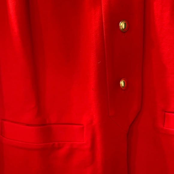 NWT Tuckernuck Red Knit Jojo Blazer Jacket with Gold Trim S - Picture 4 of 10